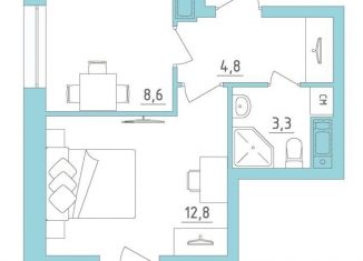 Продажа 1-комнатной квартиры, 32.5 м2, Петрозаводск, район Кукковка, переулок Лермонтова