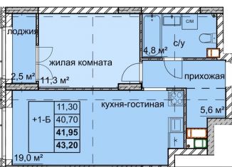 Продается однокомнатная квартира, 42 м2, Нижний Новгород, улица Дружаева, 30, метро Автозаводская