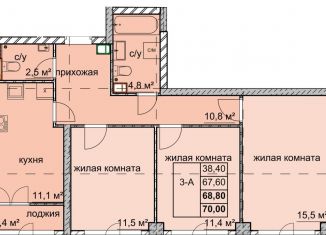 Продам 3-комнатную квартиру, 68.8 м2, Нижний Новгород, улица Дружаева, 30, метро Автозаводская