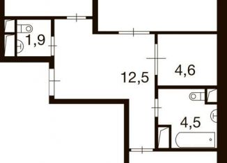 Продается 2-комнатная квартира, 72.2 м2, деревня Ивановское, улица Семёна Гордого, 3