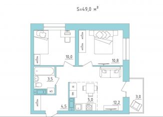 Продам трехкомнатную квартиру, 49 м2, Карелия, переулок Лермонтова