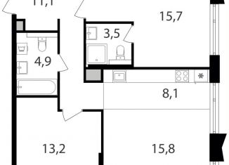 Продается 2-комнатная квартира, 72.3 м2, Москва, жилой комплекс Петровский Парк 2, к1, САО