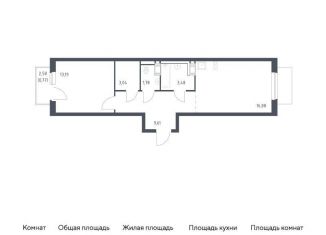 Продажа 1-ком. квартиры, 48.8 м2, Ленинградская область, жилой комплекс Квартал Торики, к1.1