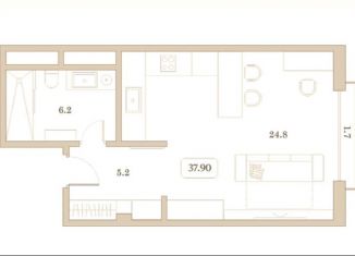 Продается квартира студия, 37.9 м2, Анапа, улица Толстого, 26