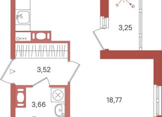 Продаю квартиру студию, 27.6 м2, Ленинградская область