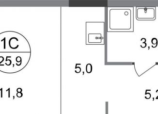 Продажа квартиры студии, 25.9 м2, Московский, ЖК Первый Московский