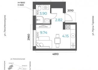 Продаю 1-комнатную квартиру, 20.6 м2, Республика Башкортостан