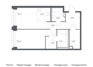 Продажа 1-комнатной квартиры, 57.9 м2, Москва, ЗАО, жилой комплекс Нова, к2