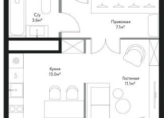 Продается 1-ком. квартира, 35.9 м2, Москва, ВАО, Лермонтовская улица, 1