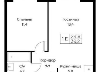 Продам 1-ком. квартиру, 39.2 м2, Москва, метро Калужская, улица Намёткина, 10Д