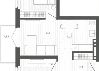 Продаю трехкомнатную квартиру, 52.3 м2, Алтайский край, Змеиногорский тракт, 35Бк2