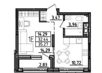 1-ком. квартира на продажу, 35.3 м2, Пенза