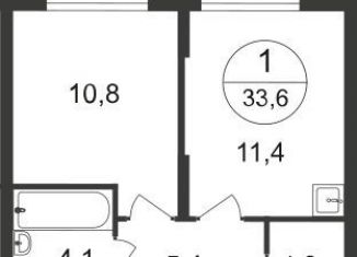 Продажа 1-ком. квартиры, 33.6 м2, Москва, 7-я фаза, к2