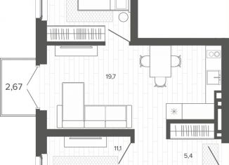 Продажа 3-ком. квартиры, 51.9 м2, Алтайский край, Змеиногорский тракт, 35Бк2