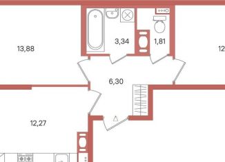 Продается двухкомнатная квартира, 51.4 м2, Сертолово, ЖК Новое Сертолово