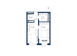 Продается 1-комнатная квартира, 40.6 м2, Свердловская область