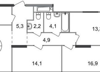 Продается 3-комнатная квартира, 82.3 м2, Московский, ЖК Первый Московский