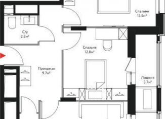 Продается 2-ком. квартира, 61.5 м2, Москва, Краснобогатырская улица, 40, район Богородское