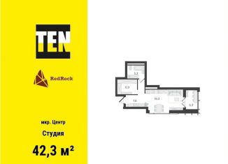 Продаю квартиру студию, 42.3 м2, Екатеринбург, метро Площадь 1905 года