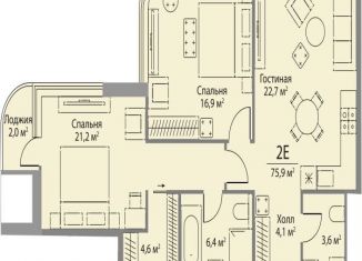 Продажа 2-комнатной квартиры, 75.9 м2, Москва, метро Мичуринский проспект, улица Лобачевского, 124к3А