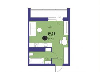 Продам квартиру студию, 29.9 м2, Тюменская область, улица Николая Гоголя, 1