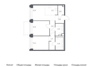 Продается 2-комнатная квартира, 67.1 м2, Москва, ЗАО, жилой комплекс Нова, к2