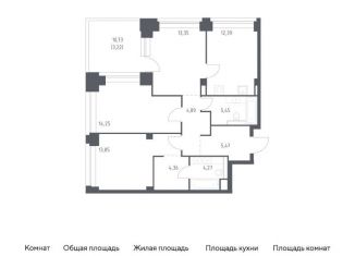 Продаю трехкомнатную квартиру, 81.5 м2, Москва, жилой комплекс Нова, к2, метро Минская