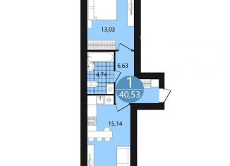 Продам 1-ком. квартиру, 40.5 м2, Ярославль, 1-я Приволжская улица, 4, Фрунзенский район