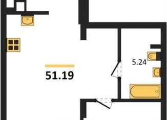 Продаю 1-ком. квартиру, 51.2 м2, Новосибирская область, Ленинградская улица, 342