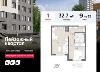 Продам 1-комнатную квартиру, 32.7 м2, Санкт-Петербург, Красногвардейский район