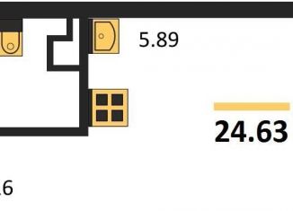 Продам квартиру студию, 24.6 м2, Новосибирская область, Ленинградская улица, 342