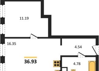 Продам однокомнатную квартиру, 36.9 м2, Новосибирск, метро Золотая Нива, Ленинградская улица, 342