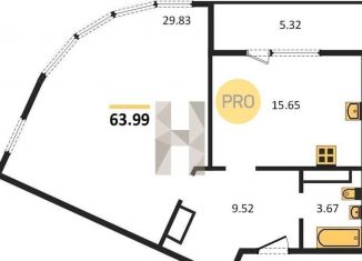 1-комнатная квартира на продажу, 64 м2, Новосибирск, метро Площадь Ленина