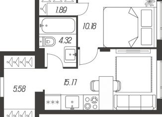 Продается 1-комнатная квартира, 37.7 м2, Тульская область