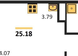 Квартира на продажу студия, 25.2 м2, Новосибирск, метро Заельцовская, Красногорская улица