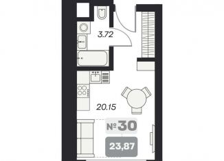 Продам квартиру студию, 23.9 м2, Новосибирск, метро Площадь Маркса, площадь Карла Маркса