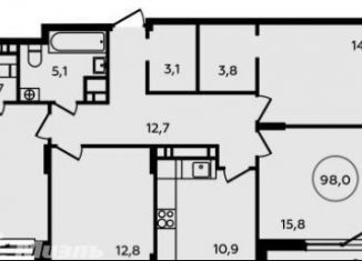 Продается 4-ком. квартира, 98 м2, Москва, квартал № 192, 22, метро Потапово