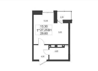 Продам 1-ком. квартиру, 29.6 м2, Красноярск, Октябрьский район