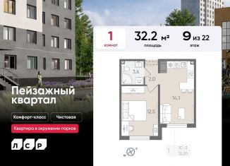 Продажа 1-комнатной квартиры, 32.2 м2, Санкт-Петербург, Красногвардейский район