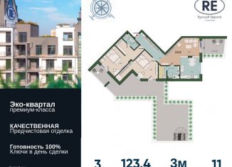 3-ком. квартира на продажу, 123.4 м2, Калининградская область, улица Молодой Гвардии, 36/1