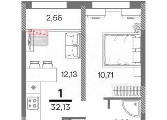 Продажа 1-комнатной квартиры, 32.1 м2, Рязанская область, улица Александра Полина, 3