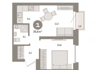 Продаю 1-комнатную квартиру, 35.8 м2, Москва, ВАО, Тагильская улица, 6/5