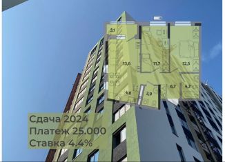 Продажа трехкомнатной квартиры, 60 м2, Ижевск, Устиновский район, Молодёжная улица