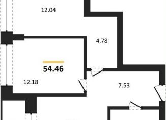 Двухкомнатная квартира на продажу, 54.5 м2, Новосибирск, Калининский район