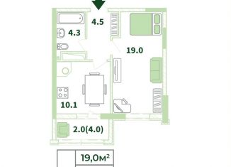 Продается 1-комнатная квартира, 39.9 м2, Крым