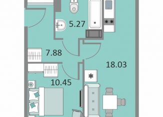 Продаю однокомнатную квартиру, 40.9 м2, Санкт-Петербург, Варфоломеевская улица, 6, муниципальный округ Ивановский