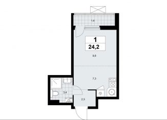 Продается квартира студия, 24.2 м2, Москва, ДСК Актер, 6с1