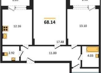 Продается 2-ком. квартира, 68.1 м2, Воронеж, Левобережный район, Ленинский проспект, 108А