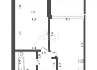 Продаю 1-ком. квартиру, 44.6 м2, Республика Башкортостан, улица Муллаяна Халикова