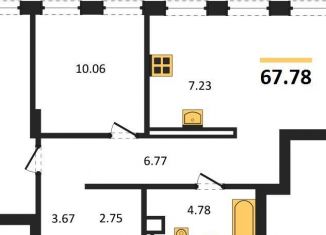 Продается 2-ком. квартира, 67.8 м2, Новосибирская область, Ленинградская улица, 342